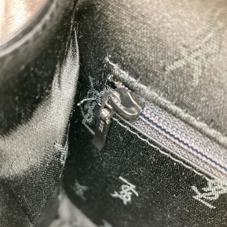  Yves Saint Laurent イブサンローラン YSLロゴ ハンドバッグ 2WAYショルダーバッグ ゴールド金具 ブラック ショルダーストラップ付