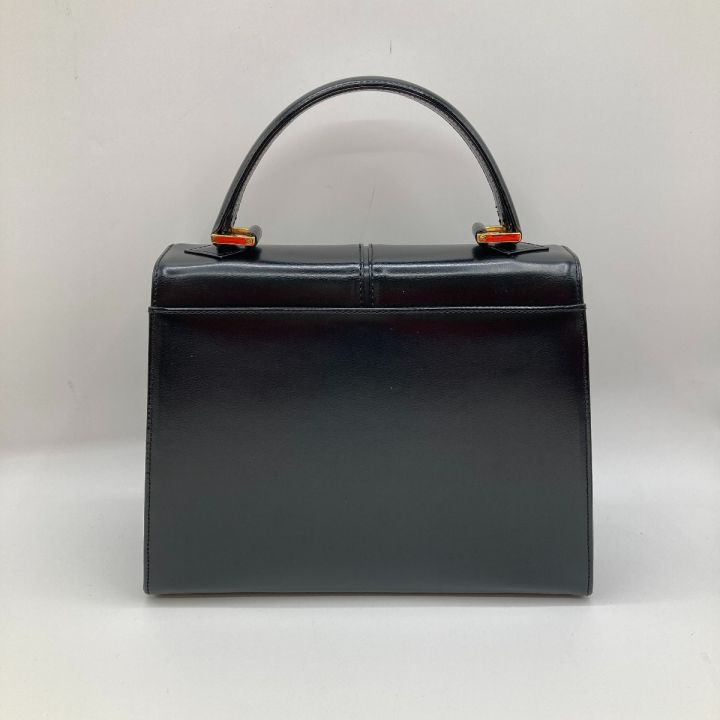 Yves Saint Laurent イブサンローラン YSLロゴ ハンドバッグ 2WAYショルダーバッグ ゴールド金具 ブラック  ショルダーストラップ付｜中古｜なんでもリサイクルビッグバン