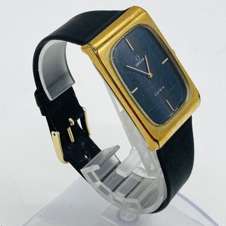  OMEGA オメガ Geneve ジュネーブ 手巻き 腕時計 ベルト社外製 ダメージ有 現状品 本体のみ