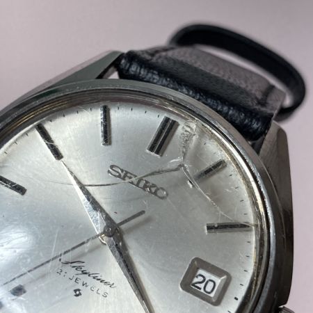  SEIKO セイコー スカイライナー 手巻き 腕時計 風防割れ 時刻調整不可 ベルト社外 6102-8000 現状渡し ジャンク