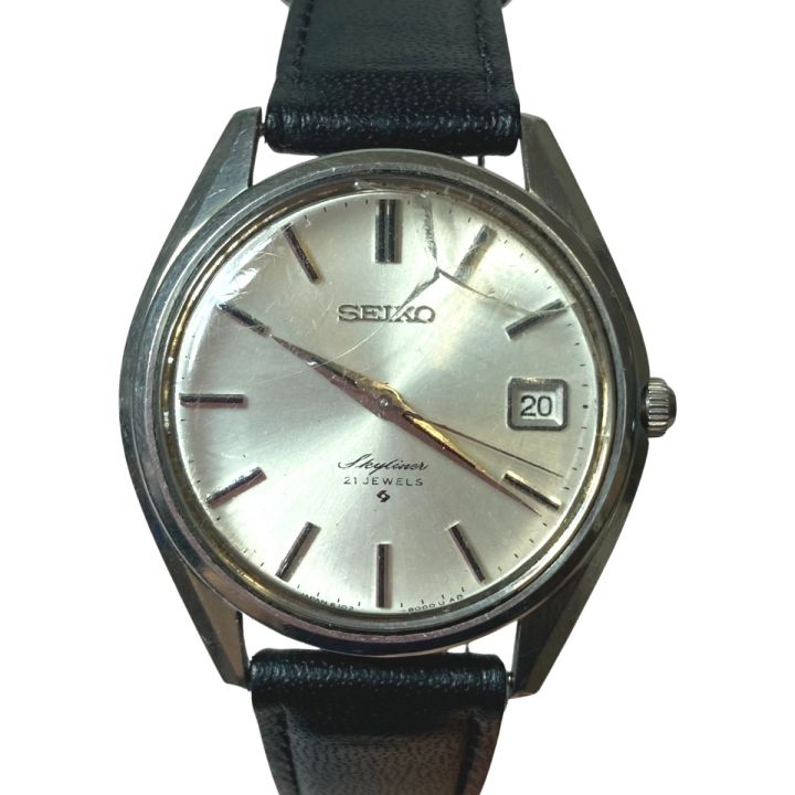 SEIKO セイコー スカイライナー 手巻き 腕時計 風防割れ 時刻
