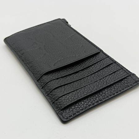  COACH コーチ ジップ カードケース シグネチャー レザー CH744 ブラック