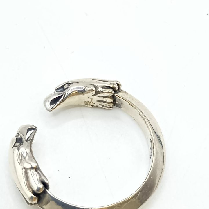 LARRY SMITH DOUBLE EAGLE HEAD RING リング 指輪 シルバー 
