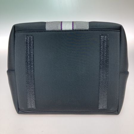  ADMJ トートバッグ マジックライト トリコット ダブル レザーハンドル ブラック