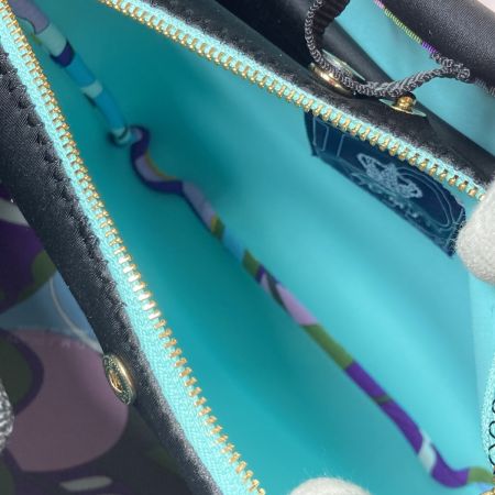  ADMJ トートバッグ マジックライト トリコット ダブル レザーハンドル ブラック