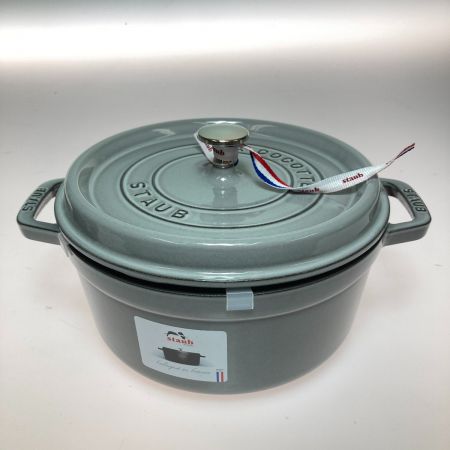  STAUB ストウブ ピコ・ココット ラウンド グレー 24cm 鋳物ホーロー鍋 40500-246