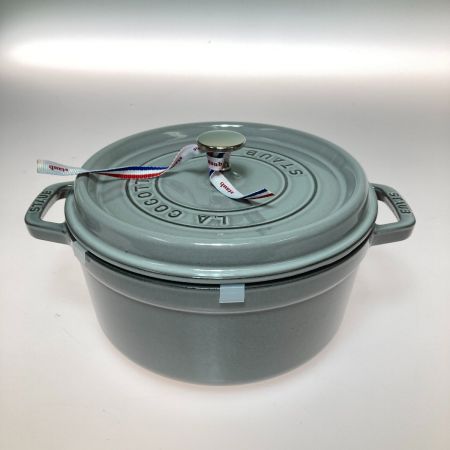  STAUB ストウブ ピコ・ココット ラウンド グレー 24cm 鋳物ホーロー鍋 40500-246