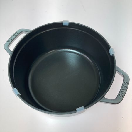  STAUB ストウブ ピコ・ココット ラウンド グレー 24cm 鋳物ホーロー鍋 40500-246