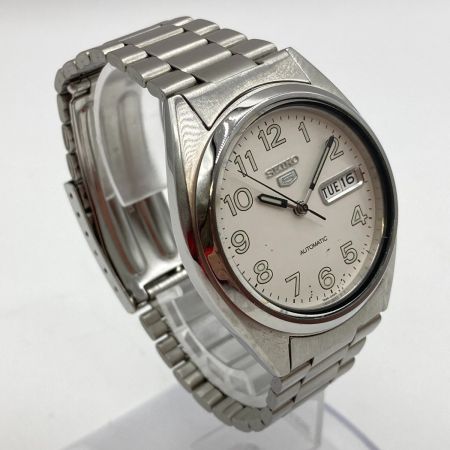  SEIKO セイコー ５ ファイブ 自動巻き 腕時計 文字盤ホワイト 7S26-0550 本体のみ