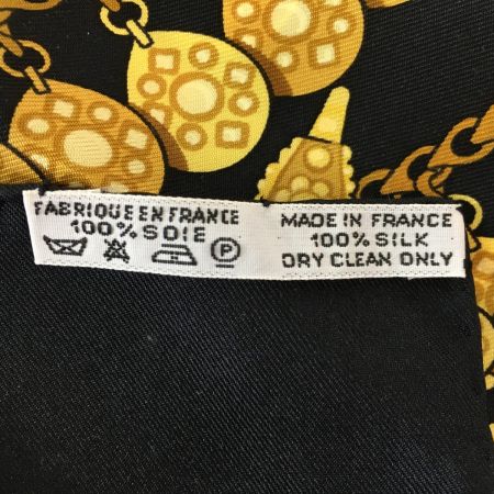  HERMES エルメス カレ 90 KOSMIMA 宇宙 シルク ブラック スカーフ 