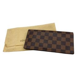 ◎◎ LOUIS VUITTON ルイヴィトン ダミエ ポルトフォイユ ブラザ 長財布 N60017 ブラウン Cランク