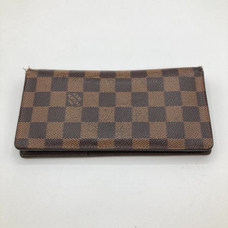  LOUIS VUITTON ルイヴィトン ダミエ ポルトフォイユ ブラザ 長財布 N60017 ブラウン