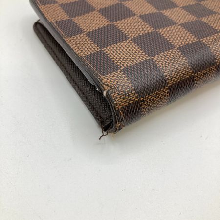  LOUIS VUITTON ルイヴィトン ダミエ ポルトフォイユ ブラザ 長財布 N60017 ブラウン