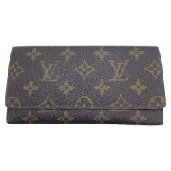◎◎ LOUIS VUITTON ルイヴィトン モノグラム ポルト 円 長札入れ M61820 ブラウン MI0970 Cランク