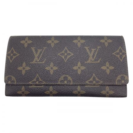  LOUIS VUITTON ルイヴィトン モノグラム ポルト 円 長札入れ M61820 ブラウン MI0970