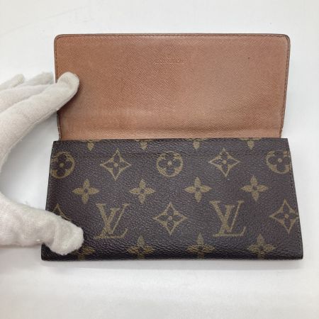  LOUIS VUITTON ルイヴィトン モノグラム ポルト 円 長札入れ M61820 ブラウン MI0970