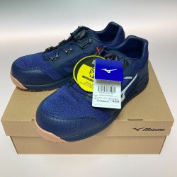 ◎◎ MIZUNO ミズノ ワークシューズ 安全靴 26.5cm オールマイティ LS II 52L BOA F1GA220214 ネイビー x ホワイト Sランク