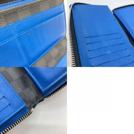  LOUIS VUITTON ルイヴィトン ダミエ・グラフィット ジッピー・ウォレット ヴェルティカル 長財布 N63305 ブルー