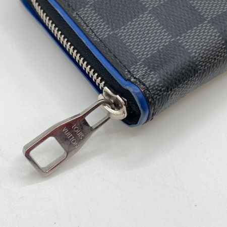 LOUIS VUITTON ルイヴィトン ダミエ・グラフィット ジッピー・ウォレット ヴェルティカル 長財布 N63305 ブルー