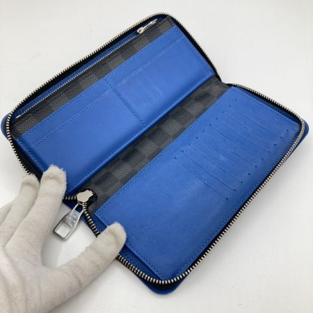  LOUIS VUITTON ルイヴィトン ダミエ・グラフィット ジッピー・ウォレット ヴェルティカル 長財布 N63305 ブルー