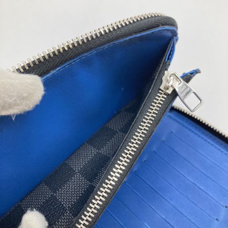  LOUIS VUITTON ルイヴィトン ダミエ・グラフィット ジッピー・ウォレット ヴェルティカル 長財布 N63305 ブルー