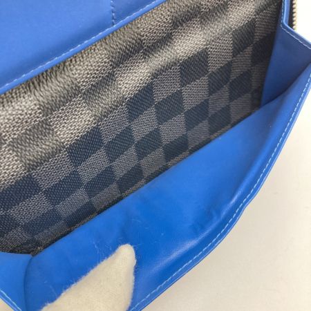  LOUIS VUITTON ルイヴィトン ダミエ・グラフィット ジッピー・ウォレット ヴェルティカル 長財布 N63305 ブルー