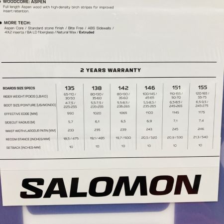  SALOMON サロモン スノーボード 板 LOTUS 151 レディース L47660700