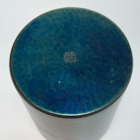   玉川堂 鎚起銅器 鋲打 茶筒 木箱付