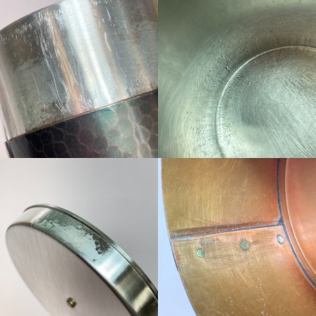   玉川堂 鎚起銅器 鋲打 茶筒 木箱付