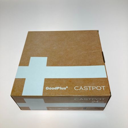  グッドフェイス グッドプラス キャストポット 24㎝ 浅型 鉄鋳物ホーロー鍋 CP-S24R レッド