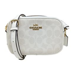 ◎◎ COACH コーチ ミニ ジェイミー カメラ バッグ シグネチャー ショルダーポーチ C9926 ホワイト Bランク
