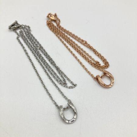   Terra gratia テラグラティア ペアネックレス ハワイアンジュエリー 馬蹄 サージカルステンレス シルバー x ローズゴールド