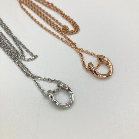   Terra gratia テラグラティア ペアネックレス ハワイアンジュエリー 馬蹄 サージカルステンレス シルバー x ローズゴールド