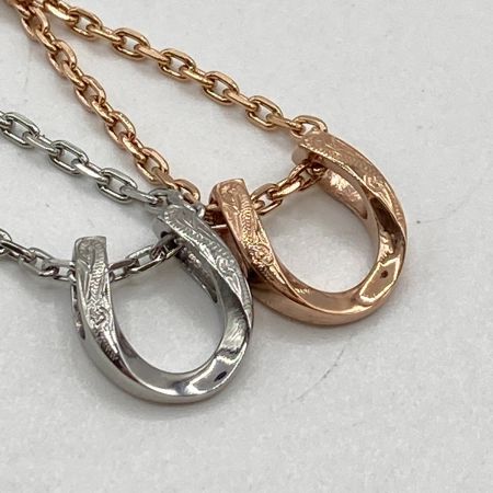   Terra gratia テラグラティア ペアネックレス ハワイアンジュエリー 馬蹄 サージカルステンレス シルバー x ローズゴールド