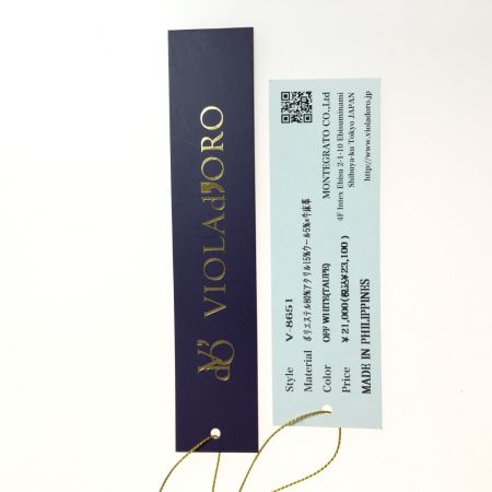  VIOLAd'ORO エコファーチェーントートバッグ オフホワイト 布袋付