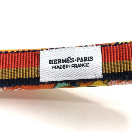  HERMES エルメス ヘアアクセサリー カチューシャ  HERMES 箱・布袋付  オレンジ