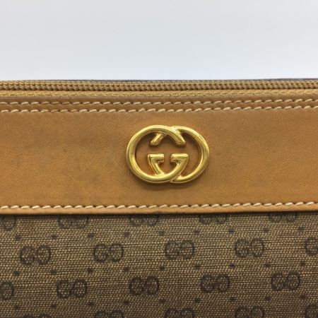  GUCCI グッチ  オールドグッチ ヴィンテージ マイクロ GG ロゴ 金具 レザー ミニ ショルダーバッグ ポシェット  001.115.0920