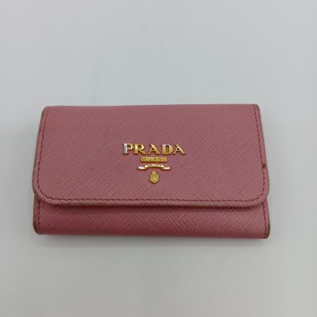  PRADA プラダ キーケース IPG2222 ピンク 金具2本欠品