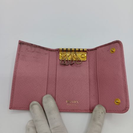  PRADA プラダ キーケース IPG2222 ピンク 金具2本欠品