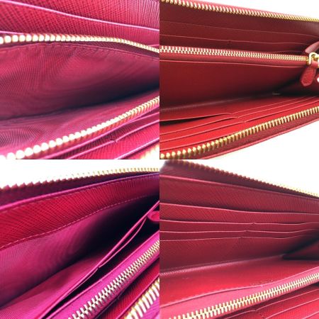  PRADA プラダ ラウンドファスナー財布 IML506 レッド