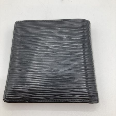  LOUIS VUITTON ルイヴィトン エピ ポルト ビエ カルト クレディ モネ 2つ折り財布 M63542 ブラック