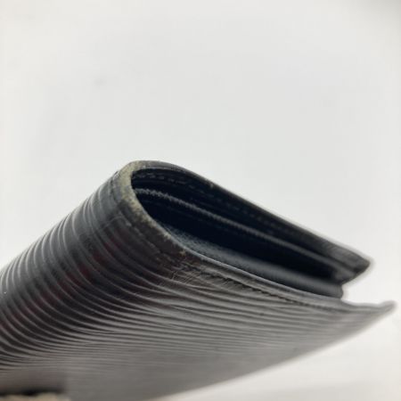  LOUIS VUITTON ルイヴィトン エピ ポルト ビエ カルト クレディ モネ 2つ折り財布 M63542 ブラック