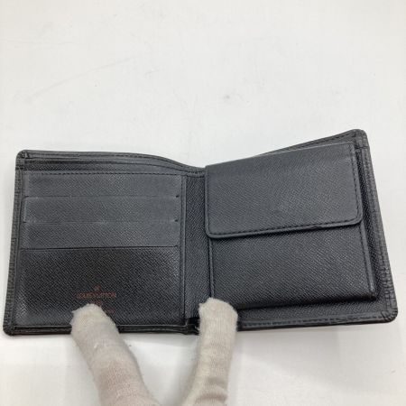  LOUIS VUITTON ルイヴィトン エピ ポルト ビエ カルト クレディ モネ 2つ折り財布 M63542 ブラック