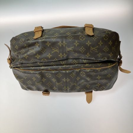  LOUIS VUITTON ルイヴィトン モノグラム ソミュール43 ショルダーバッグ M42252 ブラウン 内ポケットほつれ有