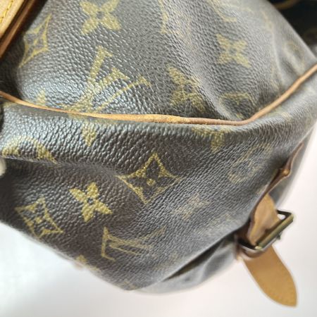  LOUIS VUITTON ルイヴィトン モノグラム ソミュール43 ショルダーバッグ M42252 ブラウン 内ポケットほつれ有
