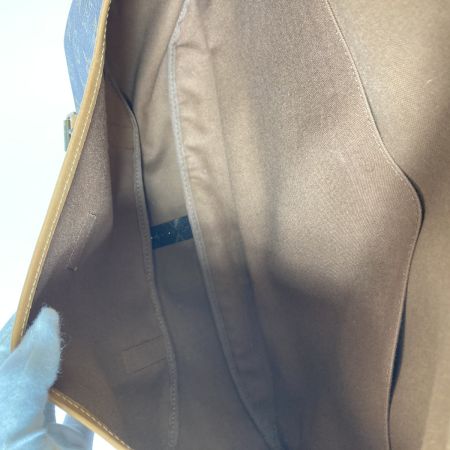  LOUIS VUITTON ルイヴィトン モノグラム ソミュール43 ショルダーバッグ M42252 ブラウン 内ポケットほつれ有