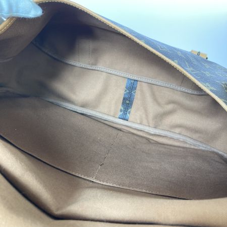  LOUIS VUITTON ルイヴィトン モノグラム ソミュール43 ショルダーバッグ M42252 ブラウン 内ポケットほつれ有