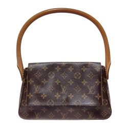 ◎◎ LOUIS VUITTON ルイヴィトン モノグラム ミニルーピング ショルダーバッグ  M51147 ブラウン MI0091 Bランク
