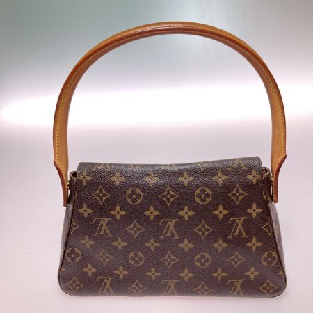  LOUIS VUITTON ルイヴィトン モノグラム ミニルーピング ショルダーバッグ  M51147 ブラウン MI0091