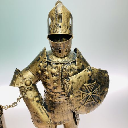   西洋甲冑 騎士 兵士 ボトルケース ブリキ兵士 当時物